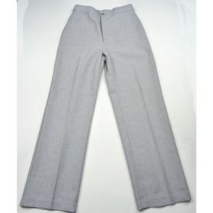 Vintage 70s Pants Levi Strauss Gray Polyester High Waist Misses Size 14